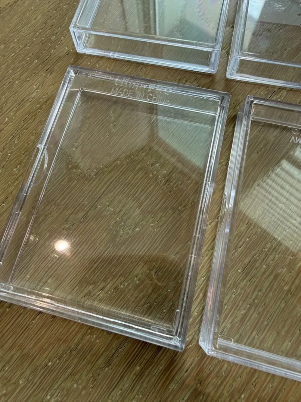 Lot of 6 Ultra-PRO Clear Plastic Hard Trading Card Storage Cases 2-Piece Boxes